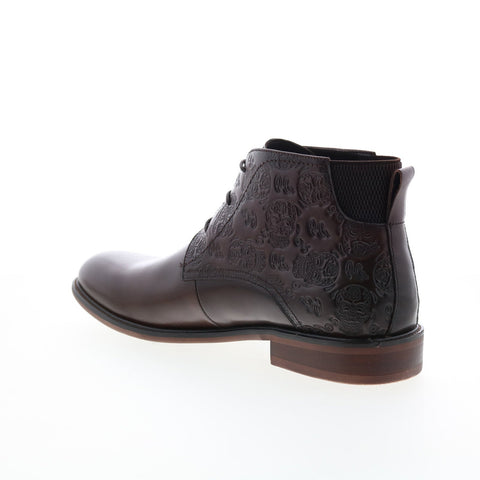 Robert Graham Stinger RG5821B Mens Brown Leather Lace Up Casual Dress Boots