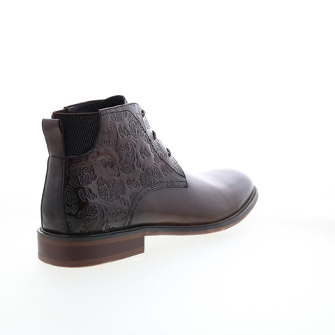 Robert Graham Stinger RG5821B Mens Brown Leather Lace Up Casual Dress Boots