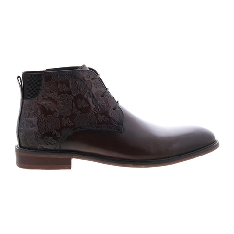 Robert Graham Stinger RG5821B Mens Brown Leather Lace Up Casual Dress Boots