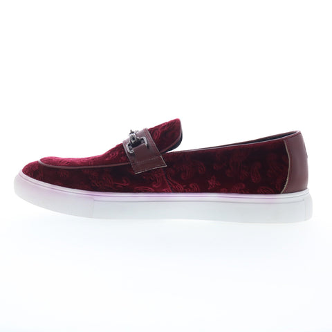 Robert Graham Thrower RG5833S Mens Burgundy Loafers & Slip Ons Casual Shoes