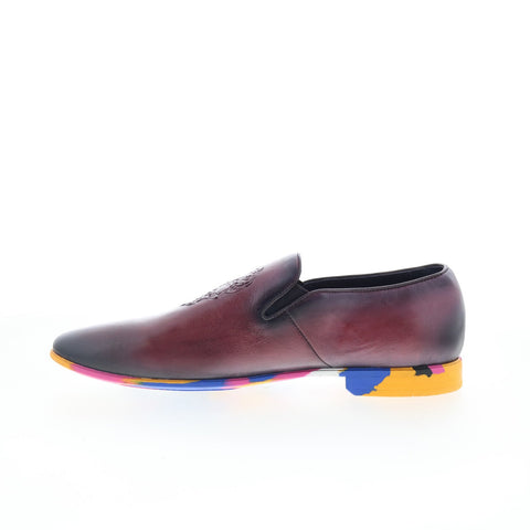 Robert Graham Fairchild RG5844S Mens Burgundy Loafers & Slip Ons Casual Shoes