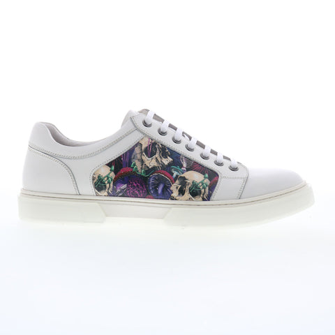 Robert Graham Forman RG5848L Mens White Leather Lifestyle Sneakers Shoes