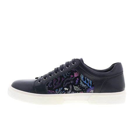 Robert Graham Speilberg RG5850L Mens Black Leather Lifestyle Sneakers Shoes