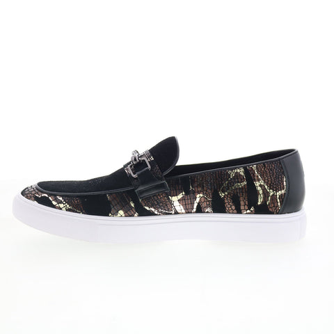 Robert Graham Yeni RG5861S Mens Black Leather Casual Loafers Shoes