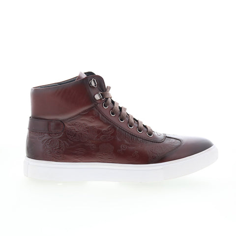 Robert Graham Taino RG5879H Mens Brown Leather Lifestyle Sneakers Shoes