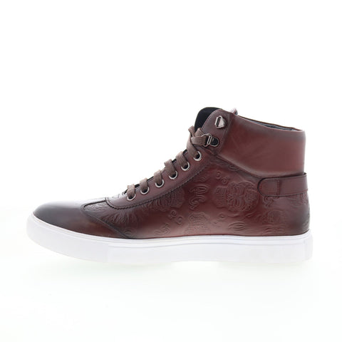 Robert Graham Taino RG5879H Mens Brown Leather Lifestyle Sneakers Shoes