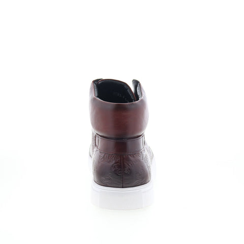 Robert Graham Taino RG5879H Mens Brown Leather Lifestyle Sneakers Shoes