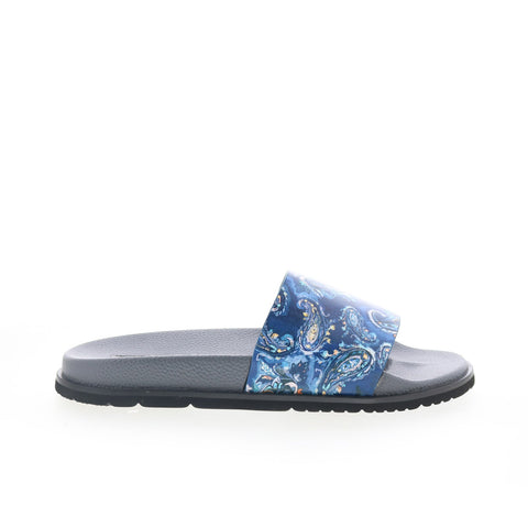 Robert Graham Nucci RG5887F Mens Gray Synthetic Slip On Slides Sandals Shoes