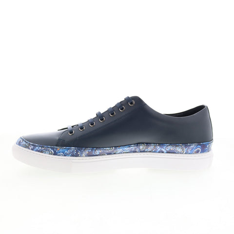 Robert Graham Barrone RG5918L Mens Blue Leather Lifestyle Sneakers Shoes