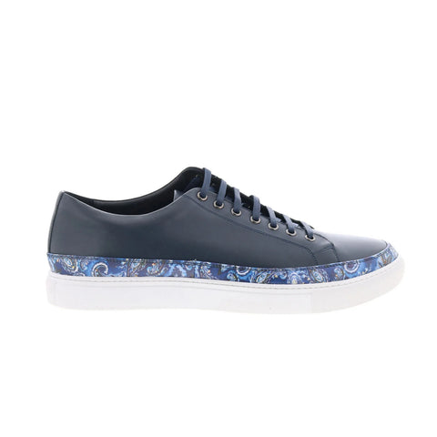 Robert Graham Barrone RG5918L Mens Blue Leather Lifestyle Sneakers Shoes