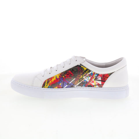 Robert Graham Bavaro RG5951L Mens White Leather Lifestyle Sneakers Shoes