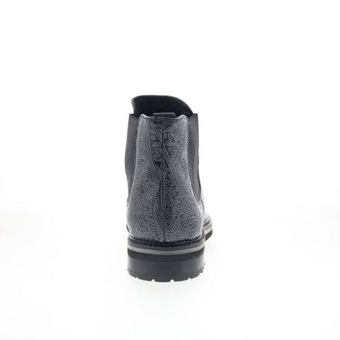 Robert Graham Yates RGB5417 Mens Black Leather Slip On Chelsea Boots
