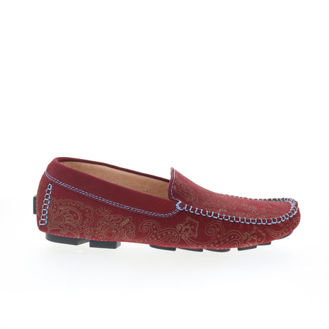 Robert Graham Verranzano Mens Burgundy Loafers & Slip Ons Moccasin Shoes
