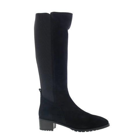 Aquatalia Rhegan L569301 Womens Black Suede Zipper Knee High Boots