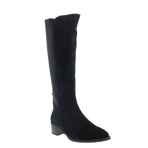 Aquatalia Rhegan L569301 Womens Black Suede Zipper Knee High Boots