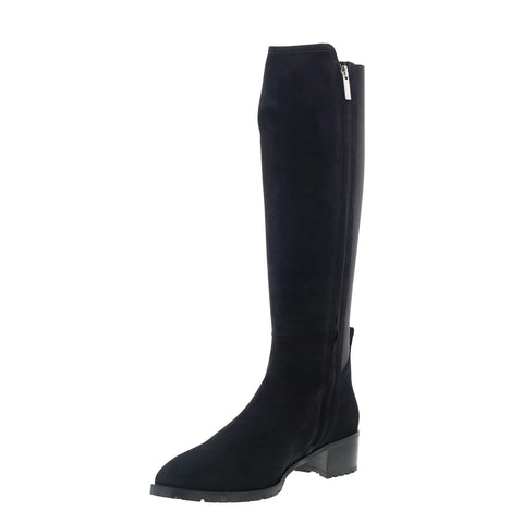 Aquatalia Rhegan L569301 Womens Black Suede Zipper Knee High Boots