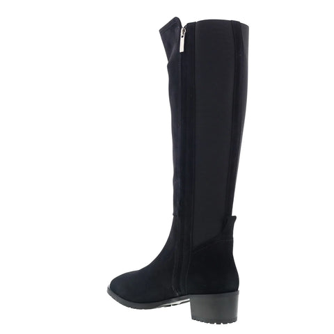 Aquatalia Rhegan L569301 Womens Black Suede Zipper Knee High Boots