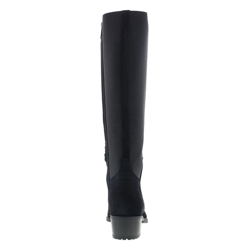 Aquatalia Rhegan L569301 Womens Black Suede Zipper Knee High Boots