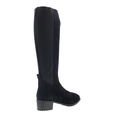 Aquatalia Rhegan L569301 Womens Black Suede Zipper Knee High Boots