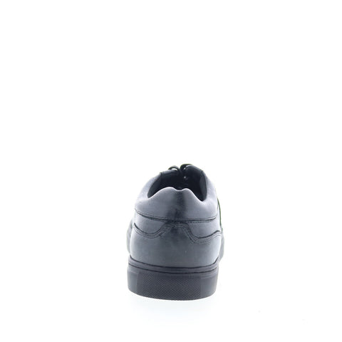 Studio Belvedere RHO Mens Black Leather Lace Up Lifestyle Sneakers Shoes