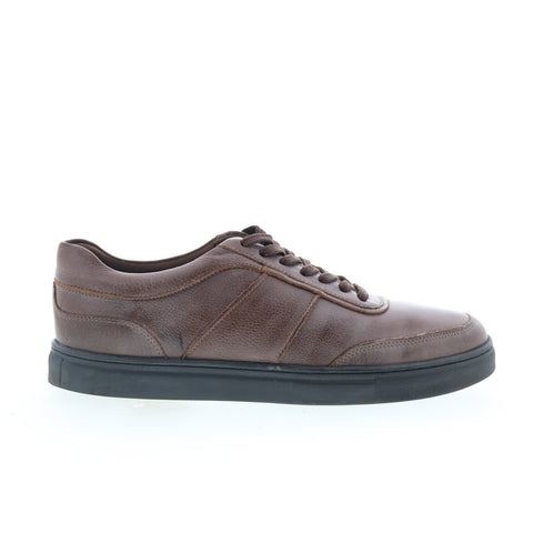 Studio Belvedere Rho Mens Brown Leather Lace Up Lifestyle Sneakers Shoes