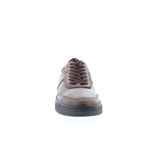 Studio Belvedere Rho Mens Brown Leather Lace Up Lifestyle Sneakers Shoes
