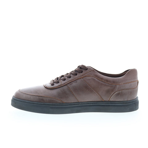 Studio Belvedere Rho Mens Brown Leather Lace Up Lifestyle Sneakers Shoes