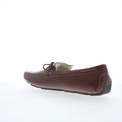 Rockport Rhyder Tie Slipper Mens Brown Nubuck Loafers & Slip Ons Moccasin Shoes