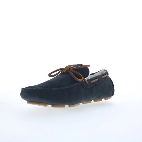 Rockport Rhyder Tie Slipper CI7201 Mens Blue Nubuck Moccasin Slippers Shoes