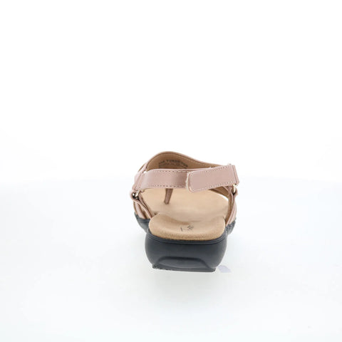 Trotters Ria T2520-709 Womens Pink Leather Strap Sandals Shoes