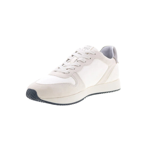 Miz Mooz Rialto Womens White Leather Lace Up Lifestyle Sneakers Shoes