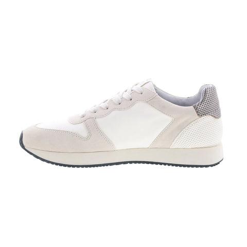 Miz Mooz Rialto Womens White Leather Lace Up Lifestyle Sneakers Shoes