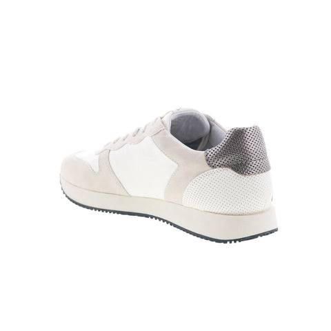 Miz Mooz Rialto Womens White Leather Lace Up Lifestyle Sneakers Shoes