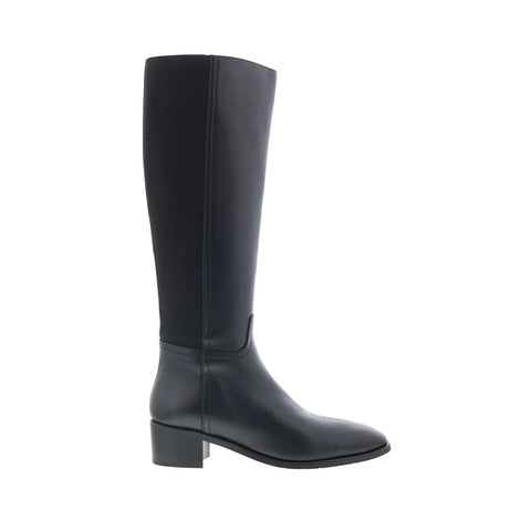 Aquatalia Ricarda L545801 Womens Black Leather Zipper Knee HighBoots