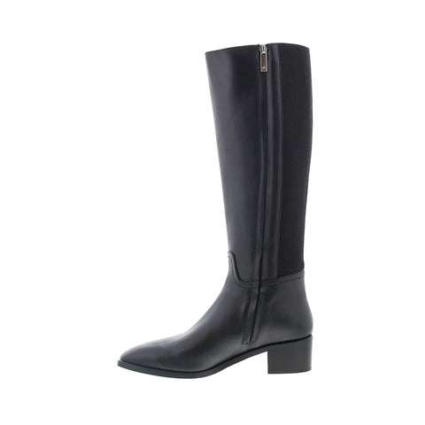 Aquatalia Ricarda L545801 Womens Black Leather Zipper Knee HighBoots