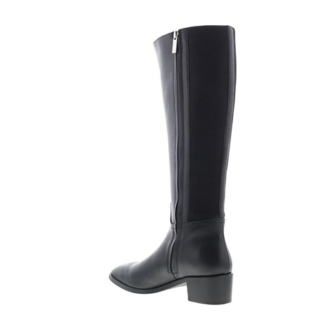 Aquatalia Ricarda L545801 Womens Black Leather Zipper Knee HighBoots