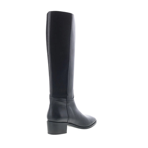 Aquatalia Ricarda L545801 Womens Black Leather Zipper Knee HighBoots
