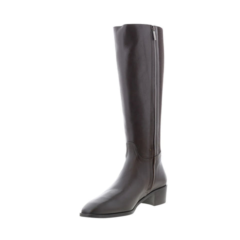 Aquatalia Ricarda L545836 Womens Brown Leather Zipper Knee High Boots