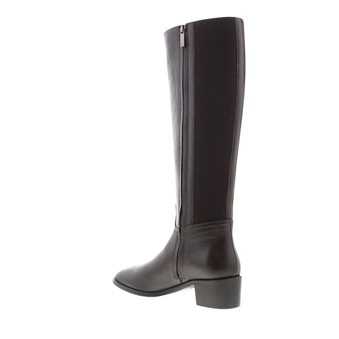 Aquatalia Ricarda L545836 Womens Brown Leather Zipper Knee High Boots