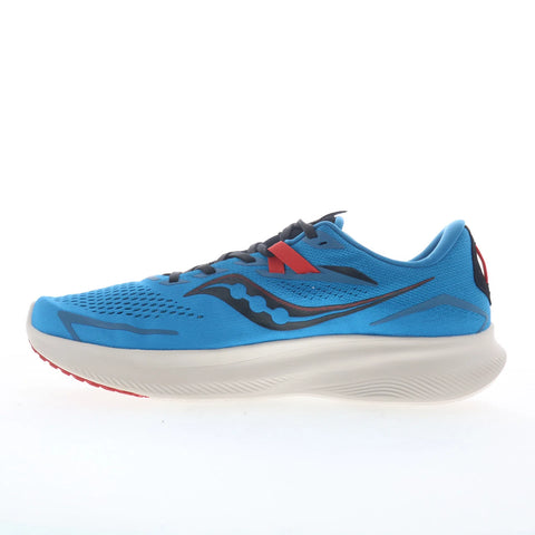 Saucony Ride 15 S20729-31 Mens Blue Canvas Lace Up Athletic Running Shoes