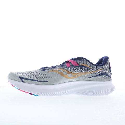 Saucony Ride 15 S20729-40 Mens Gray Mesh Lace Up Athletic Running Shoes