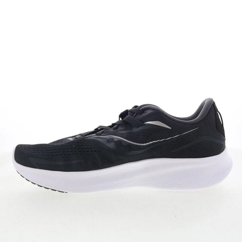 Saucony Ride 15 S20730-05 Mens Black Wide Mesh Athletic Running Shoes