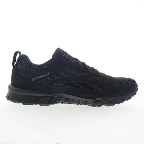 Reebok Ridgerider 6.0 Mens Black Mesh Lace Up Lifestyle Sneakers Shoes