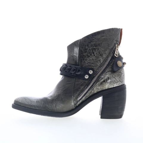 A.S. 98 Ridley Womens Black Leather Zipper Ankle & Booties Boots