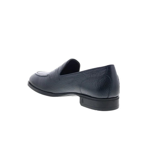 Di Bianco Ridotti Mens Blue Leather Slip On Loafers & Slip Ons Casual Shoes