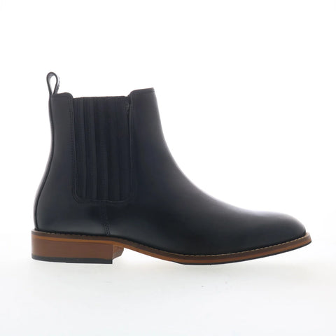 Steve Madden Rilyn Mens Black Leather Slip On Chelsea Boots