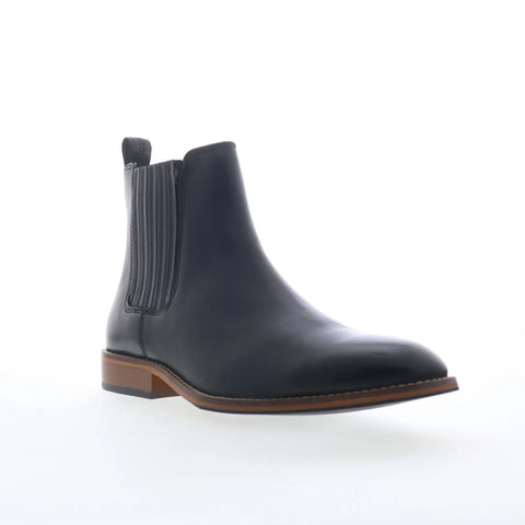 Steve Madden Rilyn Mens Black Leather Slip On Chelsea Boots