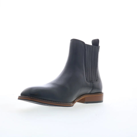 Steve Madden Rilyn Mens Black Leather Slip On Chelsea Boots