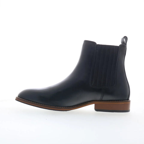 Steve Madden Rilyn Mens Black Leather Slip On Chelsea Boots