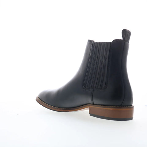 Steve Madden Rilyn Mens Black Leather Slip On Chelsea Boots